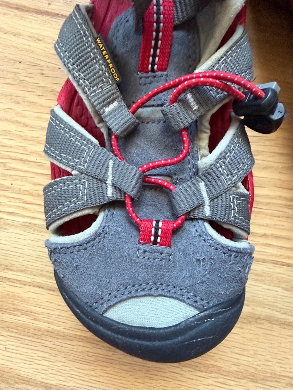 Keen Kids Gray and Red Water Shoes